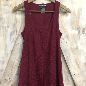 Maroon sleeveless dress